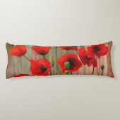 水彩画のケシ ボディピロー (裏面)