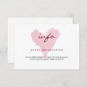 水彩画のゲストの情報カード エンクロージャーカード (正面/裏面)