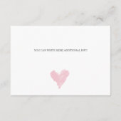 水彩画のゲストの情報カード エンクロージャーカード (裏面)