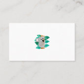 水彩画のコアラのベビーシッターの育児の提供者 名刺 (裏面)