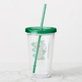 水彩画のコアラはパーソナライズでかわいい緑をからかいます アクリルタンブラー (裏面)