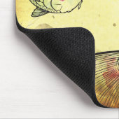 水彩画のコイ マウスパッド (コーナー)