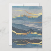 水彩画のゴールドの風景 ウェディング招待状 招待状 (裏面)