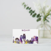 水彩画のサクラメントのスカイライン 名刺 (スタンド正面)