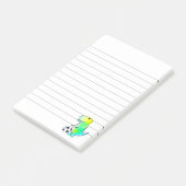 水彩画のサッカーが大好きかわいい恐竜 ポストイット (アングル)