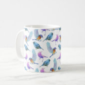 水彩画のサファリ: 鳥(BG色をカスタマイズ!) コーヒーマグカップ (正面左)