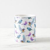 水彩画のサファリ: 鳥(BG色をカスタマイズ!) コーヒーマグカップ (中央)
