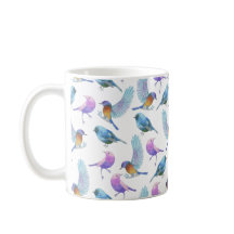 水彩画のサファリ: 鳥(BG色をカスタマイズ!)