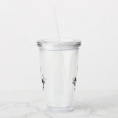 水彩画のサボテンのパーソナライズな新婦付添人 アクリルタンブラー (左)