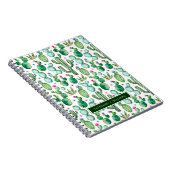 水彩画のサボテンはパターンを植えます ノートブック (右側)