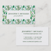 水彩画のサボテンはパターンを植えます 名刺 (正面/裏面)