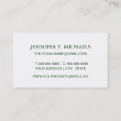 水彩画のサボテンはパターンを植えます 名刺 (裏面)