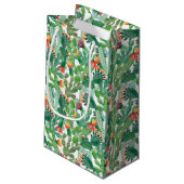 水彩画のサボテンパターン スモールペーパーバッグ (裏面アングル)