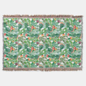 水彩画のサボテンパターン スローブランケット (正面)