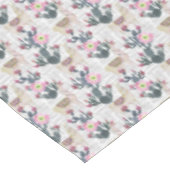 水彩画のサボテンパターン テーブルクロス (アングル)