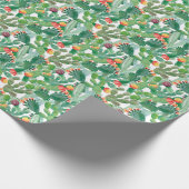 水彩画のサボテンパターン ラッピングペーパー (角)