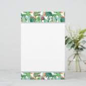 水彩画のサボテンパターン 便箋 (スタンド正面)