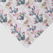 水彩画のサボテンパターン 薄葉紙 (詳細)