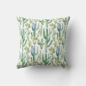 水彩画のサボテン 南西部 砂漠 クッション (裏面)