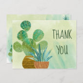 水彩画のサボテン　毎日ありがとう　ポストカード ポストカード (正面/裏面)