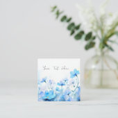 水彩画のサンキューカード/名刺/ネモフィラ/青い花/ブルー 紹介カード スクエア名刺 (スタンド正面)