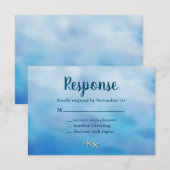 水彩画のサンディ・トゥーズへ お返事は ヒトデのマークでお願い 出欠カード (正面/裏面)