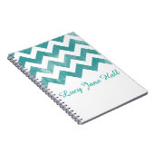 水彩画のシェブロンのパーソナライズなノート ノートブック (右側)