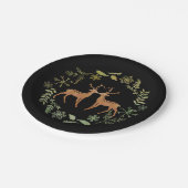 水彩画のシカの紙皿 ペーパープレート (アングル)