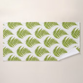 水彩画のシダパターン バスタオル (バスタオル)