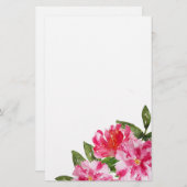 水彩画のシャクヤクのカスタマイズ可能な文房具 便箋 (正面/裏面)