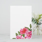 水彩画のシャクヤクのカスタマイズ可能な文房具 便箋 (スタンド正面)