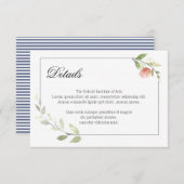 水彩画のシャクヤクの結婚式招待状-エンクロージャ エンクロージャーカード (正面/裏面)