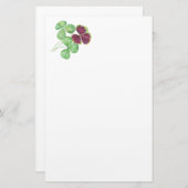 水彩画のシャムロックのクローバーの聖者のPartickの日 便箋 (正面/裏面)