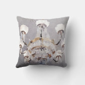 水彩画のシャンデリアの装飾用クッション クッション (裏面)