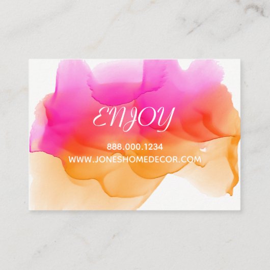 水彩画のシャーベットは割引感謝していしています 割引カード (裏面)