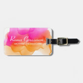 水彩画のシャーベット ラゲッジタグ (正面横)