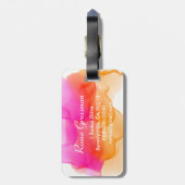 水彩画のシャーベット ラゲッジタグ (裏面縦)