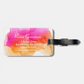 水彩画のシャーベット ラゲッジタグ (裏面横)