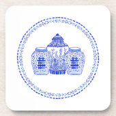 水彩画のショウガの瓶のコースター コースター (正面)