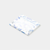 水彩画のシロナガスクジラパターン ポストイット (アングル)