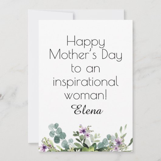 水彩画のシンプルな花の母の日のカード シーズンカード (正面)