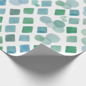 水彩画のシームレスなパターン（白背景に  ラッピングペーパー (角)