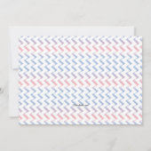 水彩画のジグザグ形の写真の誕生の発表 案内状 (裏面)