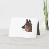 水彩画のジャーマン・シェパードの休日の挨拶 シーズンカード (裏面)