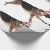 水彩画のジャーマン・シェパードの休日 ラッピングペーパー (角)