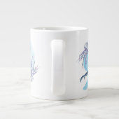 水彩画のジンベイザメ ジャンボコーヒーマグカップ (裏面)