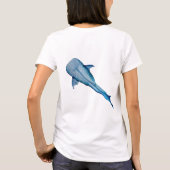 水彩画のジンベエザメ Tシャツ (裏面)