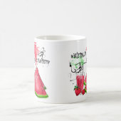 水彩画のスイカといちご コーヒーマグカップ (中央)