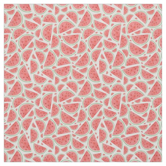 水彩画のスイカの生地 ファブリック (見本)