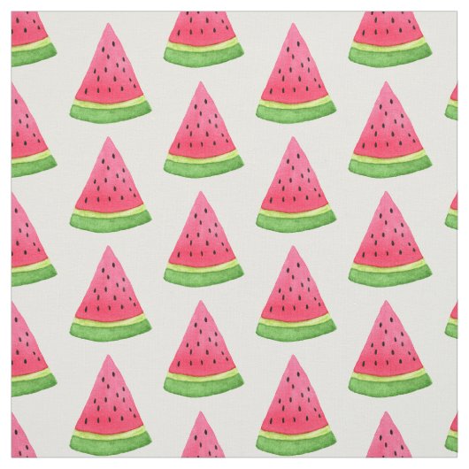 水彩画のスイカパターン ファブリック (見本)